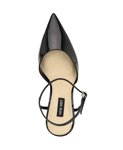 Nine West Dres Ankle Strap Pointed Toe Pump In Black
