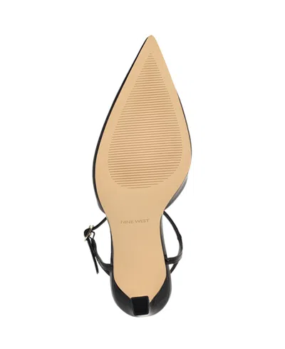 Nine West Dres Ankle Strap Pointed Toe Pump In Black