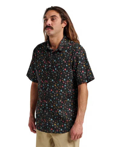 Quiksilver Ditsy Mini Classic Floral Short Sleeve Cotton Button-up Shirt In Multi