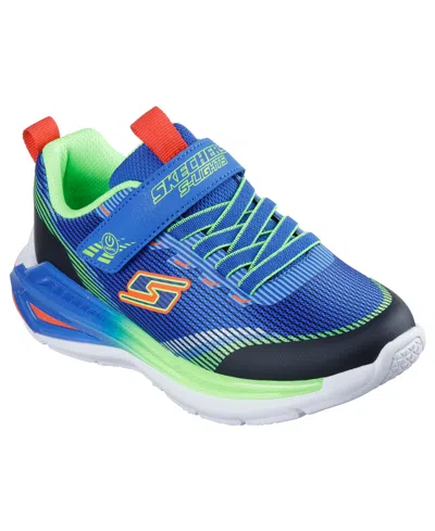 Skechers Little Kids S-lights: Tri-namics 2.0 Light-up Fastening Strap Closure Casual Sneakers From Finish Li