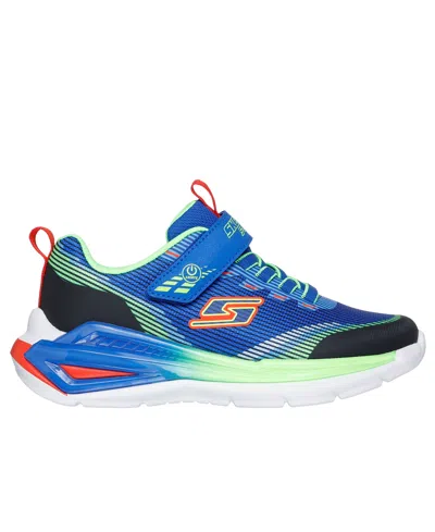 Skechers Little Kids S-lights: Tri-namics 2.0 Light-up Fastening Strap Closure Casual Sneakers From Finish Li