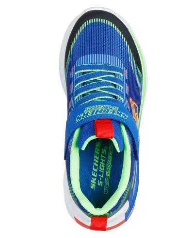 Skechers Little Kids S-lights: Tri-namics 2.0 Light-up Fastening Strap Closure Casual Sneakers From Finish Li