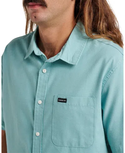 Quiksilver Men's Shoreline Classic Short Sleeve Shirt In Blue