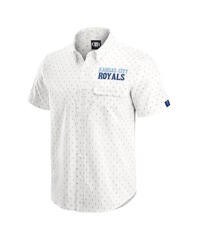 Fanatics Darius Rucker Collection By  Men's Cream Kansas City Royals Printed Button-down Shirt In White