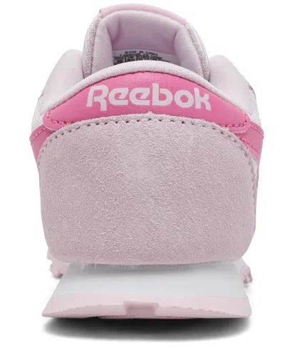 Reebok Toddler Girls Classic Nylon Stretch Lace Casual Sneakers From Finish Line In Pink