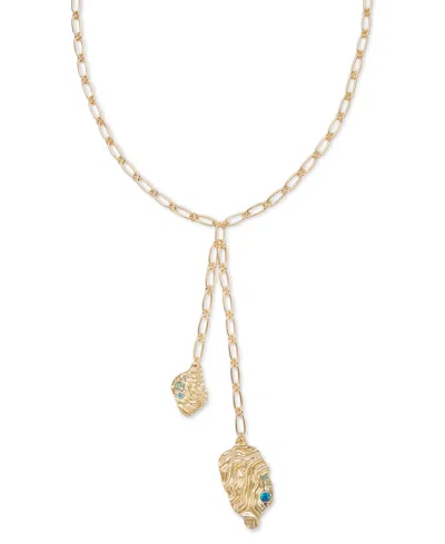 Inc International Concepts Gold-tone Color Crystal Shell Lariat Necklace, 18" + 3" Extender, Exclusively At Macy's