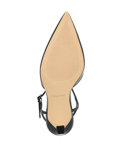 Nine West Dres Ankle Strap Pointed Toe Pump In Black