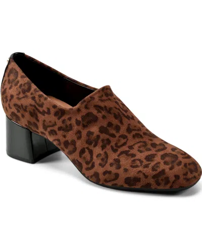 Easy Spirit Women's Eflex Denisa Block Heel Slip-on Dress Pumps In Brown
