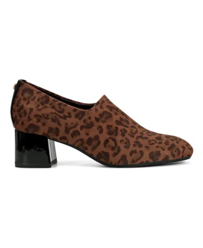 Easy Spirit Women's Eflex Denisa Block Heel Slip-on Dress Pumps In Brown