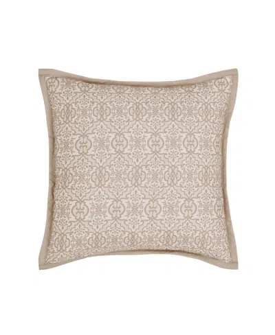 Royal Court Rosewood Quilted Square Decorative Pillow, 16" X 16"