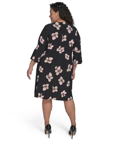 Tommy Hilfiger Plus Size Jersey Floral-print Shift Dress