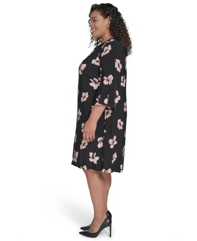 Tommy Hilfiger Plus Size Jersey Floral-print Shift Dress
