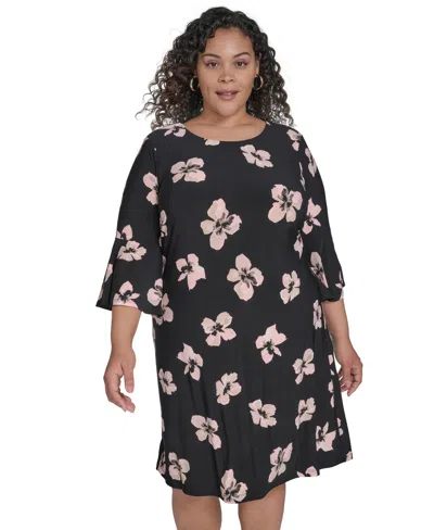 Tommy Hilfiger Plus Size Jersey Floral-print Shift Dress
