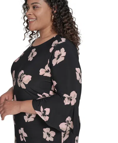 Tommy Hilfiger Plus Size Jersey Floral-print Shift Dress