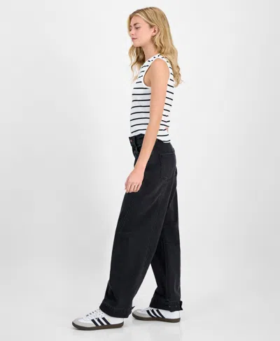 Tinseltown Juniors' Wide Barrel-leg Jeans In Multi