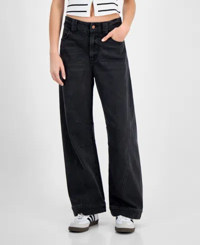 Tinseltown Juniors' Wide Barrel-leg Jeans In Multi