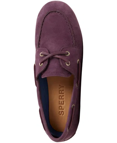Sperry Slim Boat Shoes In Purple