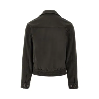 Emporio Armani L Double-breasted Short Blouson Jacket In Black