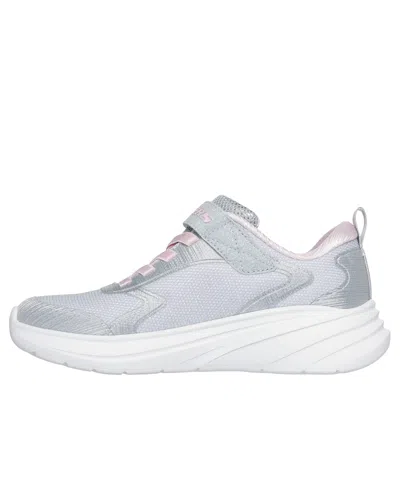 Skechers Little Girls Wave 92 Fastening Strap Casual Sneakers From Finish Line In Gray