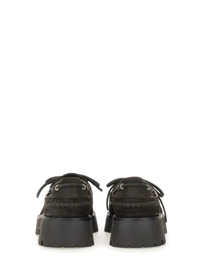 Alexander Wang Brown Cow Leather Loafers In Brown
