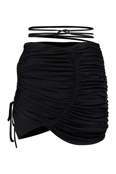 Andreädamo Andreādamo Draped Skirt In Black