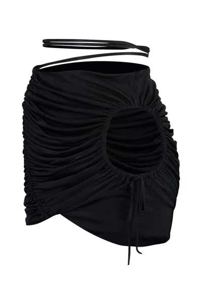 Andreädamo Andreādamo Draped Skirt In Black