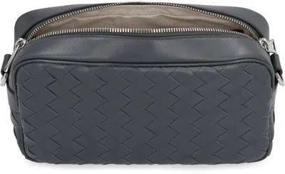 Bottega Veneta Medium Intrecciato Camera Bag In Gray