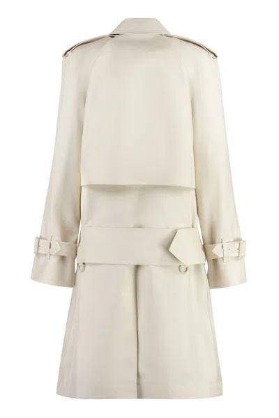 Burberry Silk Blend Trench Coat