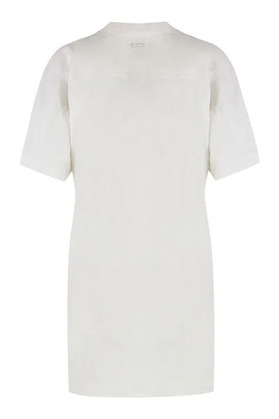 Calvin Klein Linen Blend Dress In White