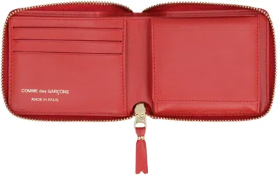 Comme Des Garçons Wallet Mini Leather Wallet In Red