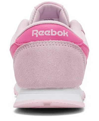 Reebok Little Girls Classic Nylon Casual Sneakers From Finish Line In Pink