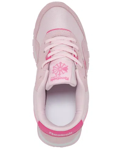 Reebok Little Girls Classic Nylon Casual Sneakers From Finish Line In Pink