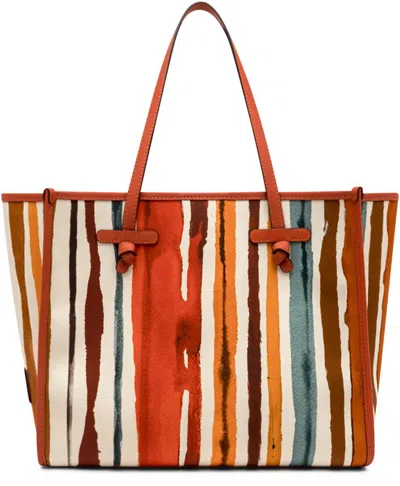 Gianni Chiarini Marcella Canvas And Leather Shopping Bag