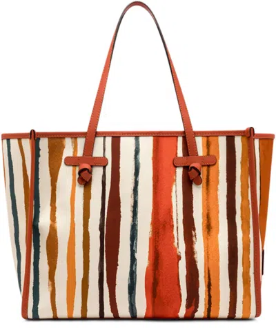 Gianni Chiarini Marcella Canvas And Leather Shopping Bag