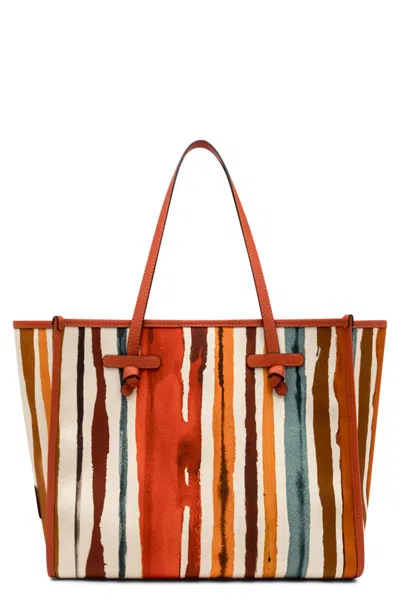 Gianni Chiarini Marcella Canvas And Leather Shopping Bag