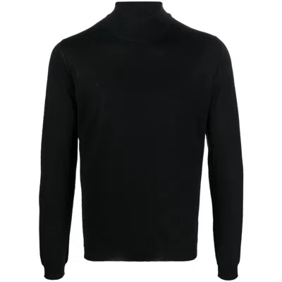 Goes Botanical Fine-knit High-neck Jumper In Black