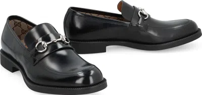 Gucci Leather Loafers In Black