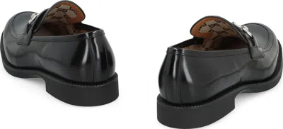 Gucci Leather Loafers In Black
