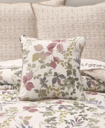 Royal Court Rosewood Evergreen Square Decorative Pillow, 16" X 16"