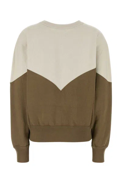 Isabel Marant Étoile Isabel Marant Etoile Two-tone Cotton Blend Houston Sweatshirt In Brown
