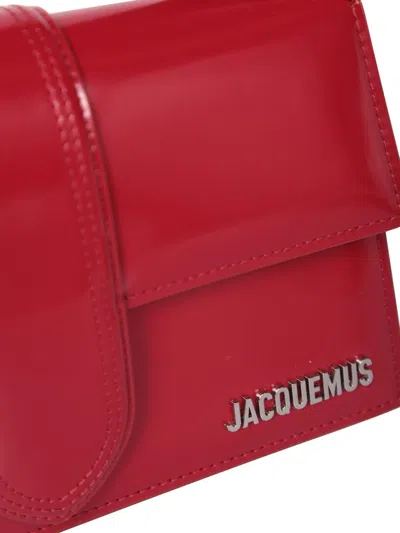 Jacquemus Patent Leather Le Bambino Long Shoulder Bag In Red