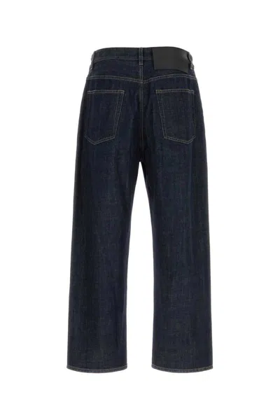 Jil Sander Blue Jeans With Belt Loops And Logo Patch On The Rear In Denim Man In Blue