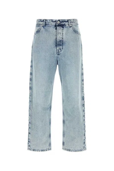 Jil Sander Antartic Blue Cotton 183 Aw 23 Treated Trousers In Blue