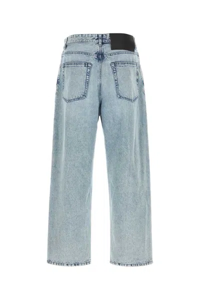 Jil Sander Antartic Blue Cotton 183 Aw 23 Treated Trousers In Blue
