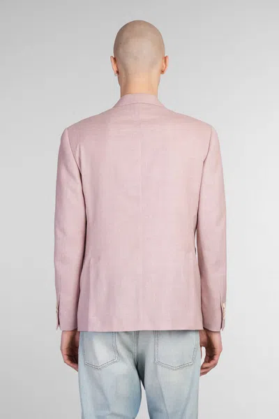 Lardini Blazer In Rose-pink Wool In Pink