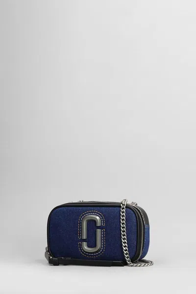 Marc Jacobs Denim Chain Snapshot Shoulder Bag In Blue