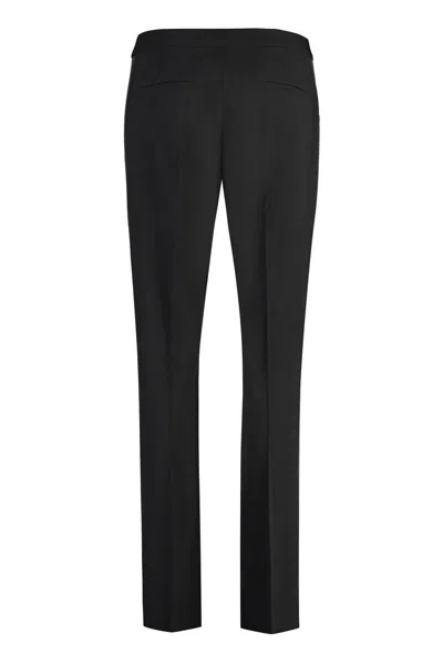 Max Mara Women's Wool Straight-leg Trousers In Black