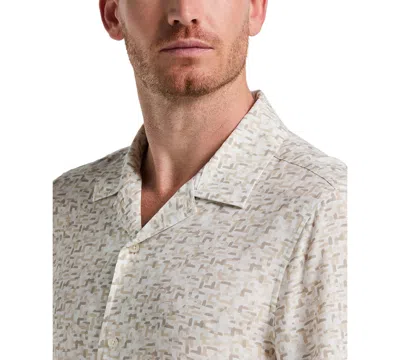 Perry Ellis Men's Regular-fit Brushstroke Shirt In White