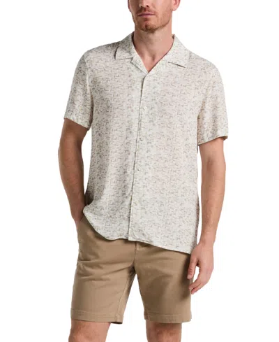 Perry Ellis Men's Regular-fit Brushstroke Shirt In White