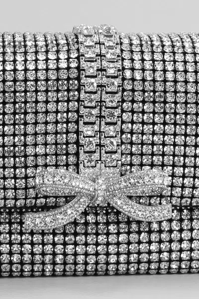 Self-portrait Self Portrait Embellished Chainmail Polyester Sh In Silver